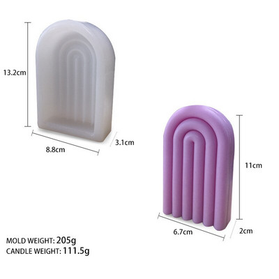 3D geometrinės linijos aromaterapijos silikoninės formos žvakėms žvakių formelės Žvakių formelės Rankų darbo žvakių gaminimo rinkinys formų dervos formos menas