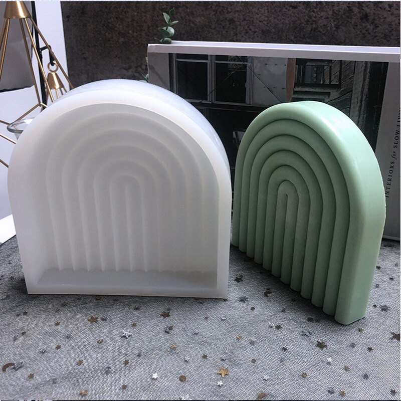 3D geometrinės linijos aromaterapijos silikoninės formos žvakėms žvakių formelės Žvakių formelės Rankų darbo žvakių gaminimo rinkinys formų dervos formos menas