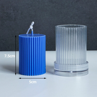 „Pasidaryk pats“ ilgo stulpelio juostelių žvakių formos Plastikinės stulpelių žvakių gamybos rinkinys Didelio cilindro briaunelės žvakių formavimo formelės Žvakių gamybos reikmenys