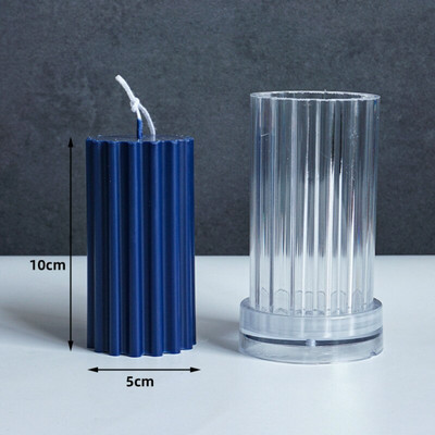 „Pasidaryk pats“ ilgo stulpelio juostelių žvakių formos Plastikinės stulpelių žvakių gamybos rinkinys Didelio cilindro briaunelės žvakių formavimo formelės Žvakių gamybos reikmenys