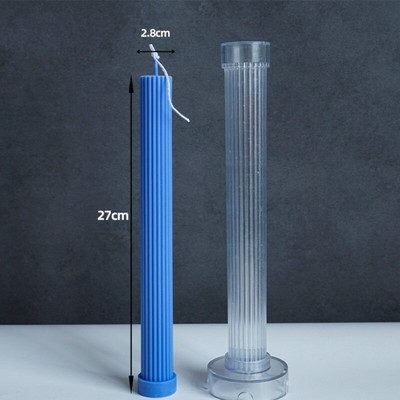 „Pasidaryk pats“ ilgo stulpelio juostelių žvakių formos Plastikinės stulpelių žvakių gamybos rinkinys Didelio cilindro briaunelės žvakių formavimo formelės Žvakių gamybos reikmenys