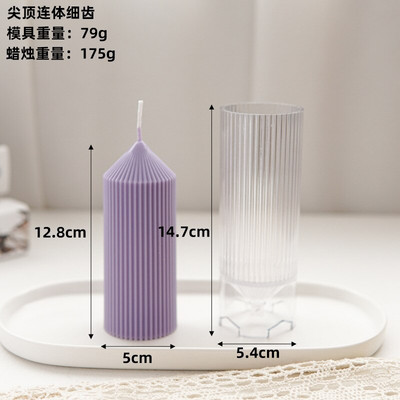 „Pasidaryk pats“ ilgo stulpelio juostelių žvakių formos Plastikinės stulpelių žvakių gamybos rinkinys Didelio cilindro briaunelės žvakių formavimo formelės Žvakių gamybos reikmenys
