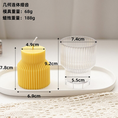 „Pasidaryk pats“ ilgo stulpelio juostelių žvakių formos Plastikinės stulpelių žvakių gamybos rinkinys Didelio cilindro briaunelės žvakių formavimo formelės Žvakių gamybos reikmenys