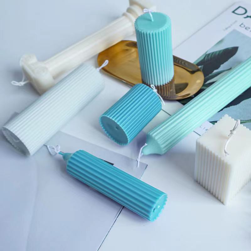 „Pasidaryk pats“ ilgo stulpelio juostelių žvakių formos Plastikinės stulpelių žvakių gamybos rinkinys Didelio cilindro briaunelės žvakių formavimo formelės Žvakių gamybos reikmenys