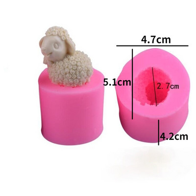 3D τρισδιάστατη φόρμα κεριού αρκουδάκι Κέικ φόρμα σοκολάτας Γύψινο καλούπι αρωματοθεραπείας DIY Καλούπι σιλικόνης για μικρά ζώα