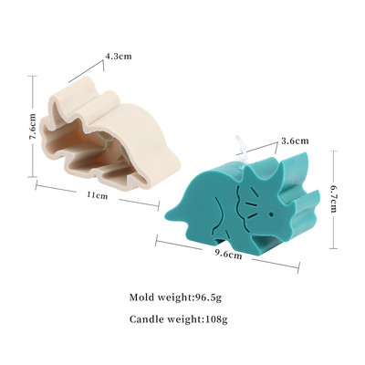 Νέο καλούπι κεριών σιλικόνης τρισδιάστατο γεωμετρικό αεροπλάνο Μικρό ζώο Καλούπι κεριού καμηλοπάρδαλη κουκουβάγια ελέφαντας δεινόσαυρος σε σχήμα κεριού καλούπι σιλικόνης
