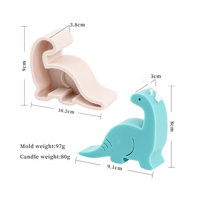 Νέο καλούπι κεριών σιλικόνης τρισδιάστατο γεωμετρικό αεροπλάνο Μικρό ζώο Καλούπι κεριού καμηλοπάρδαλη κουκουβάγια ελέφαντας δεινόσαυρος σε σχήμα κεριού καλούπι σιλικόνης