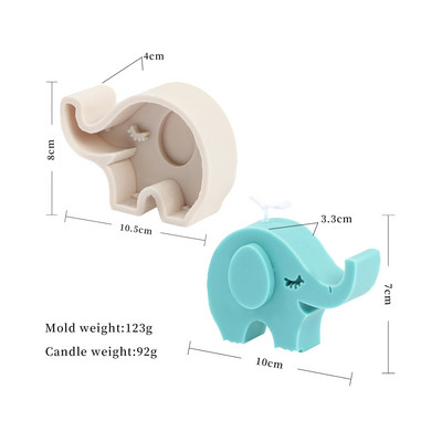 Νέο καλούπι κεριών σιλικόνης τρισδιάστατο γεωμετρικό αεροπλάνο Μικρό ζώο Καλούπι κεριού καμηλοπάρδαλη κουκουβάγια ελέφαντας δεινόσαυρος σε σχήμα κεριού καλούπι σιλικόνης