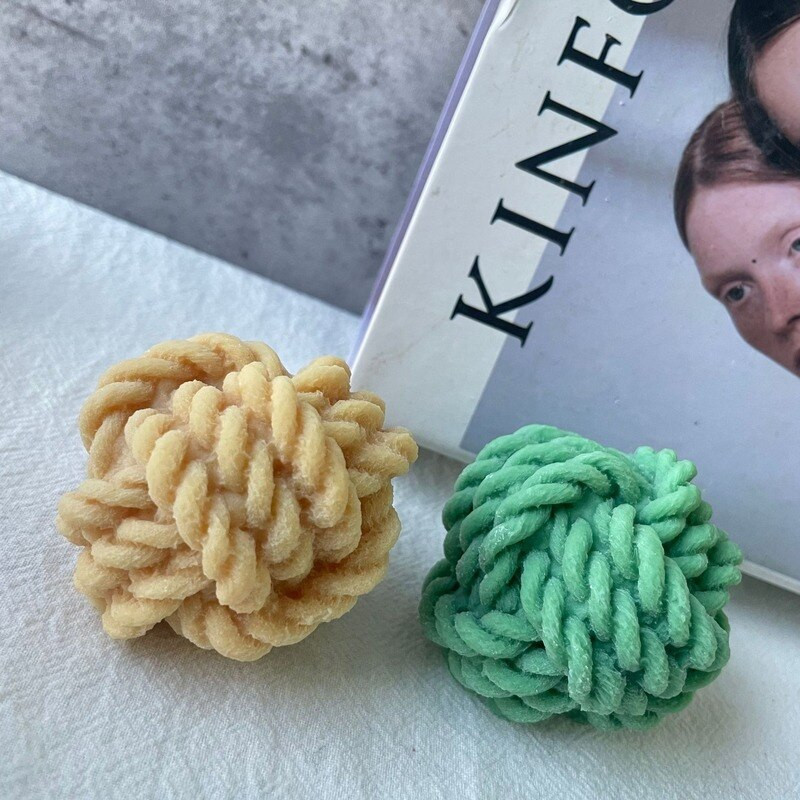 τρισδιάστατο καλούπι σιλικόνης DIY μαλλί μπάλα καλούπι κεριών προμήθεια παραγωγής κεριών χονδρική αρωματικό κερί χειροποίητο κιτ καλουπιού σιλικόνης κεριών