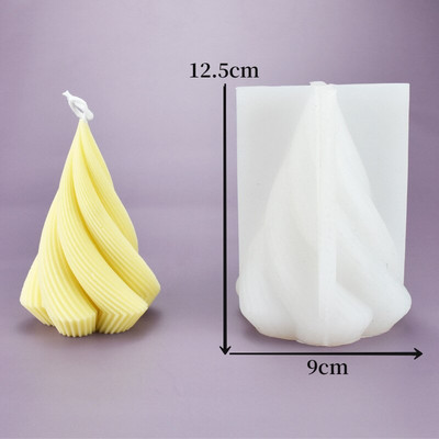 Νέο περιστροφικό κωνικό καλούπι κεριών Diy ακανόνιστο σπειροειδές μενταγιόν γύψινο μενταγιόν Κιτ κατασκευής δώρου για κεριά