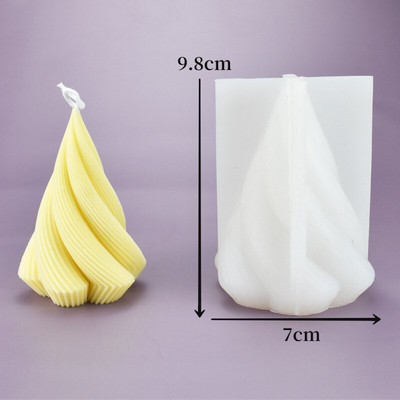 Νέο περιστροφικό κωνικό καλούπι κεριών Diy ακανόνιστο σπειροειδές μενταγιόν γύψινο μενταγιόν Κιτ κατασκευής δώρου για κεριά