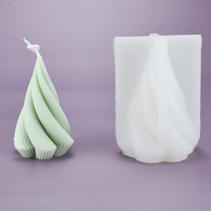 Νέο περιστροφικό κωνικό καλούπι κεριών Diy ακανόνιστο σπειροειδές μενταγιόν γύψινο μενταγιόν Κιτ κατασκευής δώρου για κεριά