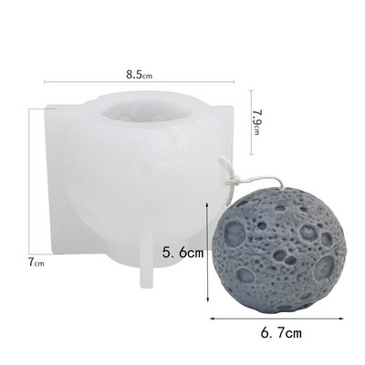 Καλούπι κεριών σιλικόνης Earth Moon Δημιουργικό και εύκολο ξεκαλούπωμα Σφαιρική Ρητίνη Πλανήτη Γύψινο σαπούνι Καλούπια για παγάκια Δώρα διακόσμησης σπιτιού