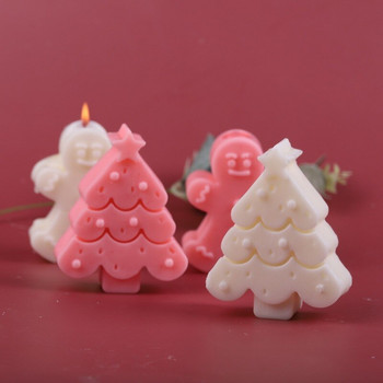 Τρισδιάστατο χριστουγεννιάτικο δέντρο DIY Κερί Αρωματοθεραπείας DIY Καλούπι σιλικόνης Gingerbread Man Soap Mold Χριστουγεννιάτικο καλούπι Κερί προμήθειες