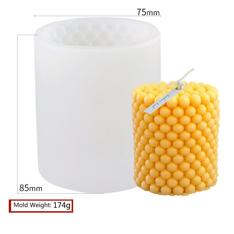 Mulli silikoonküünalde valmistamise vorm Geomeetrilise silindriga lõhnaküünalde valmistamise komplekt Käsitsi valmistatud meisterdatud käsitöötööriistad šokolaadikoogivorm