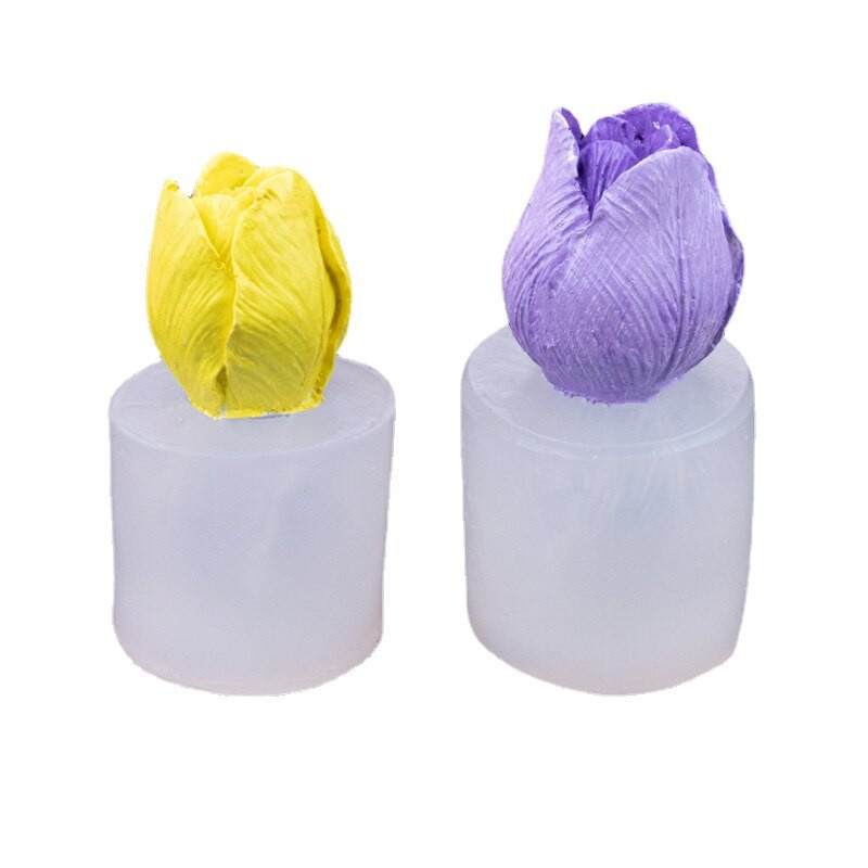 3D-kolmemõõtmeline tulbipulga silikoonküünlavorm käsitsi seebivorm DIY magustoit suhkru keeramine šokolaadi küpsetustooted vormid