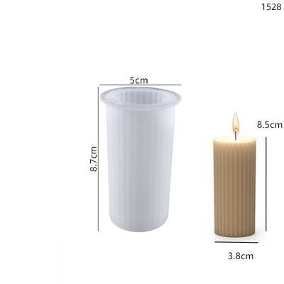 Molde pentru lumânări din silicon cu dungi în formă de U cu nervuri estetice Mucegai pentru lumânări pentru decorarea interioară, ornament de ipsos