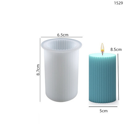 Molde pentru lumânări din silicon cu dungi în formă de U cu nervuri estetice Mucegai pentru lumânări pentru decorarea interioară, ornament de ipsos