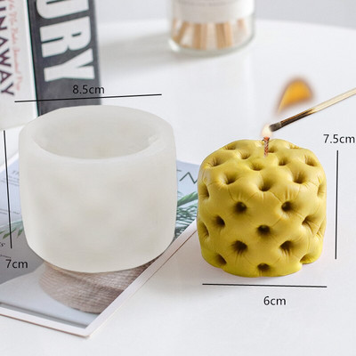 Molde pentru lumânări din silicon cu dungi în formă de U cu nervuri estetice Mucegai pentru lumânări pentru decorarea interioară, ornament de ipsos