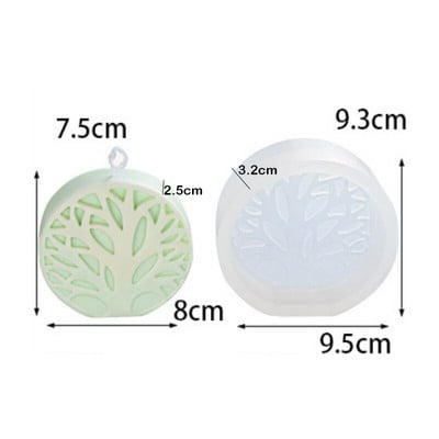 Nová silikónová forma na sviečky s vianočným stromčekom, snehová vločka, abstraktná koralová okrúhla forma na mydlo, sadrová živica a cement, bytová dekorácia, sviatočné darčeky.