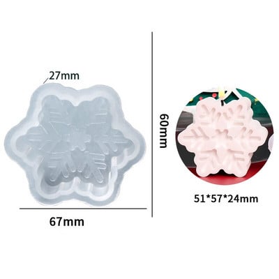 Nová silikónová forma na sviečky s vianočným stromčekom, snehová vločka, abstraktná koralová okrúhla forma na mydlo, sadrová živica a cement, bytová dekorácia, sviatočné darčeky.