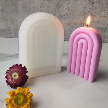 Small N-line Arch Mold Mould Geometry Rainbow Bridge Aromatherapy Process Gypsum Form Mould Silicone for Candles Handmade καλούπια