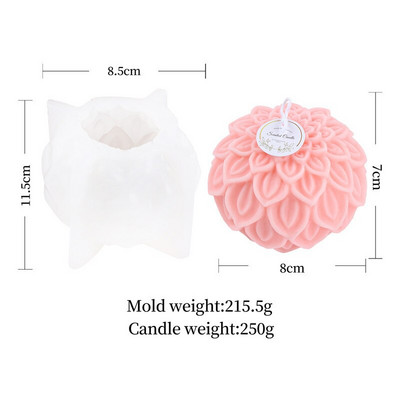 Καλούπι σιλικόνης Nasturtium Candle Mould DIY Lotus Petals Flowers Εργαλείο κατασκευής κεριών Σαπούνι Ρητίνης Καλούπι Δώρα Αγίου Βαλεντίνου Χειροτεχνία Διακόσμηση σπιτιού