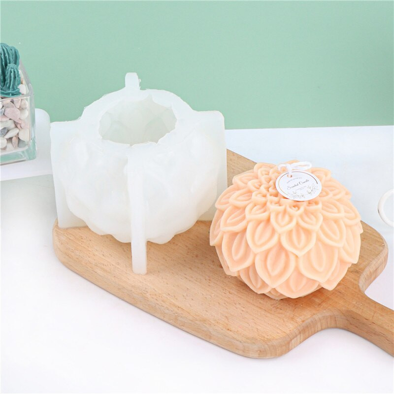 Καλούπι σιλικόνης Nasturtium Candle Mould DIY Lotus Petals Flowers Εργαλείο κατασκευής κεριών Σαπούνι Ρητίνης Καλούπι Δώρα Αγίου Βαλεντίνου Χειροτεχνία Διακόσμηση σπιτιού