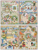 neli hooaega loendatud 16CT 14CT 18CT DIY ristpistekomplektid Hiina ristpistekomplektid Tikand Näputöö