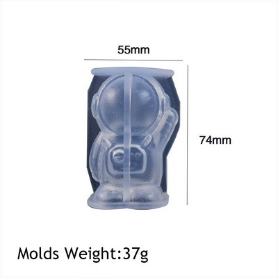 Καλούπι κεριού 3D σιλικόνης σε σχήμα αστροναύτη Αρωματοθεραπεία Γύψινος κερί Καλούπι Σεληνιακό καλούπι ανθρώπινου σώματος Μαλακό Εύκολο ξεφορμάρισμα Διακόσμηση σπιτιού