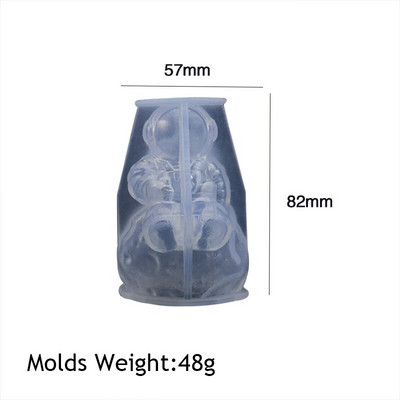 Καλούπι κεριού 3D σιλικόνης σε σχήμα αστροναύτη Αρωματοθεραπεία Γύψινος κερί Καλούπι Σεληνιακό καλούπι ανθρώπινου σώματος Μαλακό Εύκολο ξεφορμάρισμα Διακόσμηση σπιτιού