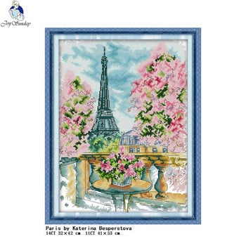 The View Of City Series Printed Cross Stitch Kit DMC 14CT 11CT Count Canvas Fabric Needle And Thread DIY χειροποίητο σετ κεντήματος