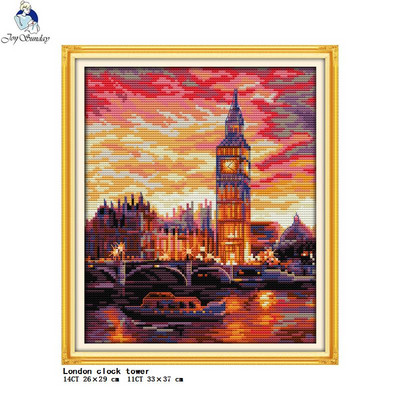 The View Of City Series Printed Cross Stitch Kit DMC 14CT 11CT Count Canvas Fabric Needle And Thread DIY χειροποίητο σετ κεντήματος