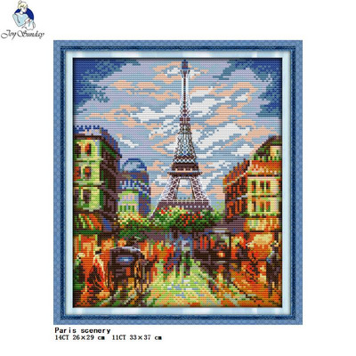 The View Of City Series Printed Cross Stitch Kit DMC 14CT 11CT Count Canvas Fabric Needle And Thread DIY χειροποίητο σετ κεντήματος