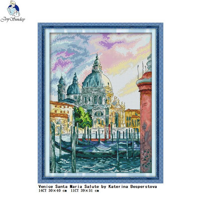 The View Of City Series Printed Cross Stitch Kit DMC 14CT 11CT Count Canvas Fabric Needle And Thread DIY χειροποίητο σετ κεντήματος