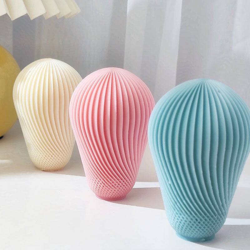 Triibuline kolonn valguse varjulamp silikoonist küünal hallitusseened vaas aroomiteraapia kipsvaigust küpsetusvorm kodukaunistus pühade kingitused