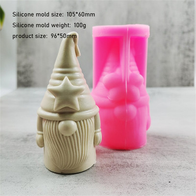3D Crystal Epoxy Mold Cute Santa Claus Snowman Κερί Καλούπια σιλικόνης Σαπούνι Χριστουγεννιάτικο Δέντρο Κερί Σετ κατασκευής Δώρα διακόσμησης σπιτιού