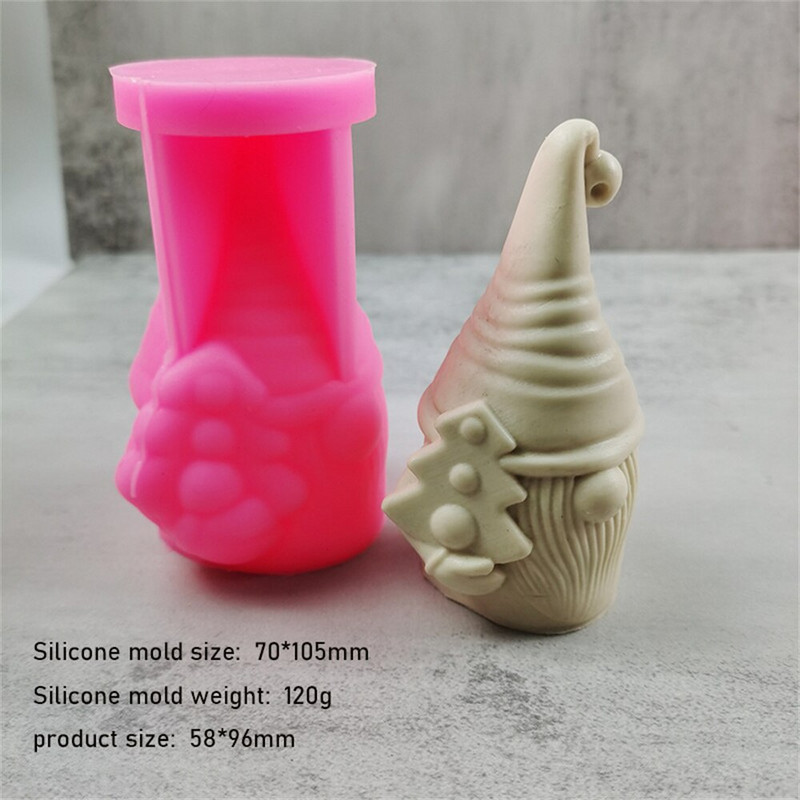 3D Crystal Epoxy Mold Cute Santa Claus Snowman Κερί Καλούπια σιλικόνης Σαπούνι Χριστουγεννιάτικο Δέντρο Κερί Σετ κατασκευής Δώρα διακόσμησης σπιτιού