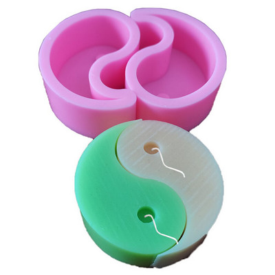 Tai Chi Yin Yang küünlavorm, DIY silikoonvorm vahaseebi valmistamiseks vahavormi valmistamiseks