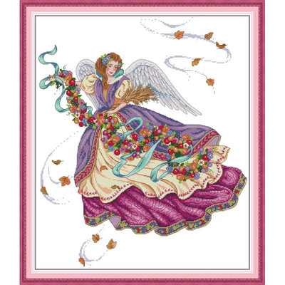 Joy Sunday Stamped Cross Stitch Kit The Flying Pigeon Angel Patterns 14CT 11CT Print Counted Handmade Ebroidery Needlework Set