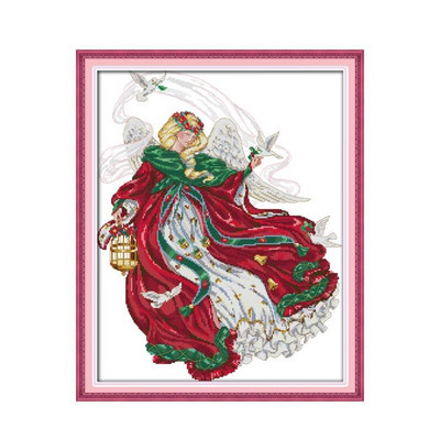 Joy Sunday Stamped Cross Stitch Kit The Flying Pigeon Angel Patterns 14CT 11CT Print Counted Handmade Ebroidery Needlework Set