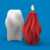 Ebakorrapärase kujuga kolonniga silikoonküünlavorm Käsitsi valmistatud seebist kipsist loominguline kaunistus vaigu aroomiküünalde jaoks vormivormide valmistamine