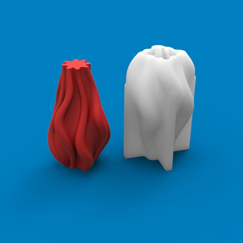 Ebakorrapärase kujuga kolonniga silikoonküünlavorm Käsitsi valmistatud seebist kipsist loominguline kaunistus vaigu aroomiküünalde jaoks vormivormide valmistamine