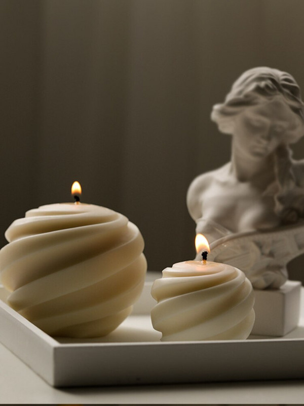 Σπειροειδής Μπάλα Αρωματικό Κερί Καλούπι Σιλικόνης Δημιουργικό Αρωματικό Κερί Γύψινο Σαπούνι Χειροποίητο Καλούπι Σιλικόνης Αρωματικό Καλούπι Κεριού