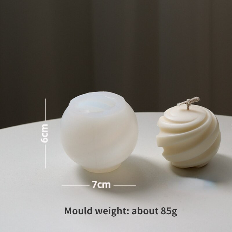 Σπειροειδής Μπάλα Αρωματικό Κερί Καλούπι Σιλικόνης Δημιουργικό Αρωματικό Κερί Γύψινο Σαπούνι Χειροποίητο Καλούπι Σιλικόνης Αρωματικό Καλούπι Κεριού