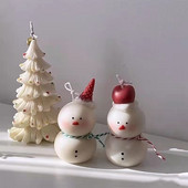 Kalėdinė silikoninė forma žvakei, didelei 3D Kalėdų eglutei, sniego seniui, liejančiam rankų darbo formų formeles „pasidaryk pats“ amatų reikmenims