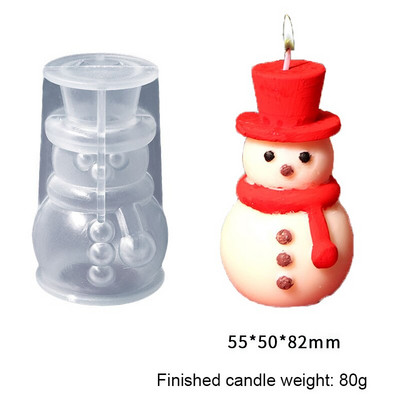 Kalėdinė silikoninė forma žvakei, didelei 3D Kalėdų eglutei, sniego seniui, liejančiam rankų darbo formų formeles „pasidaryk pats“ amatų reikmenims