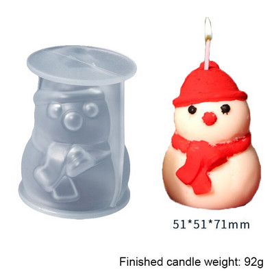 Kalėdinė silikoninė forma žvakei, didelei 3D Kalėdų eglutei, sniego seniui, liejančiam rankų darbo formų formeles „pasidaryk pats“ amatų reikmenims
