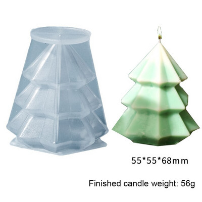 Kalėdinė silikoninė forma žvakei, didelei 3D Kalėdų eglutei, sniego seniui, liejančiam rankų darbo formų formeles „pasidaryk pats“ amatų reikmenims