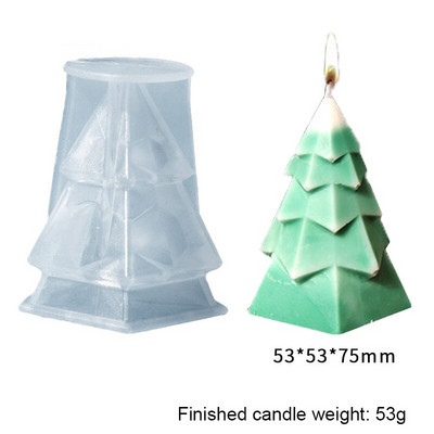 Kalėdinė silikoninė forma žvakei, didelei 3D Kalėdų eglutei, sniego seniui, liejančiam rankų darbo formų formeles „pasidaryk pats“ amatų reikmenims